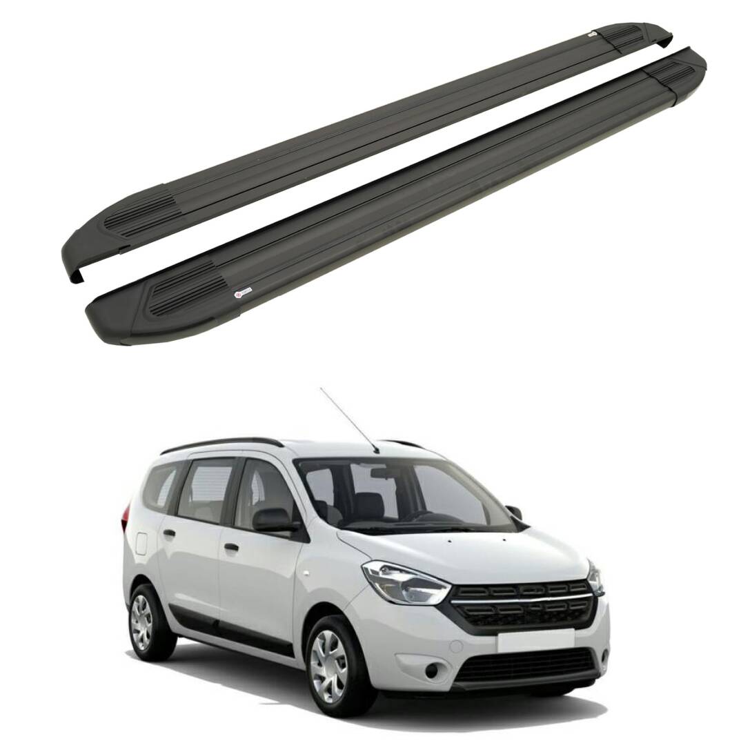 TURTLE Fits Dacia Lodgy 2012-2022 Side Step Brillant Black - 1