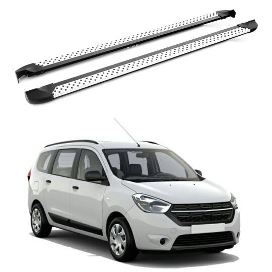 TURTLE Fits Dacia Lodgy 2012-2022 Side Step Era V2 Silver