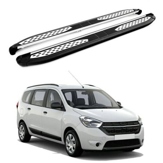 TURTLE Fits Dacia Lodgy 2012-2022 Side Step Plus Black