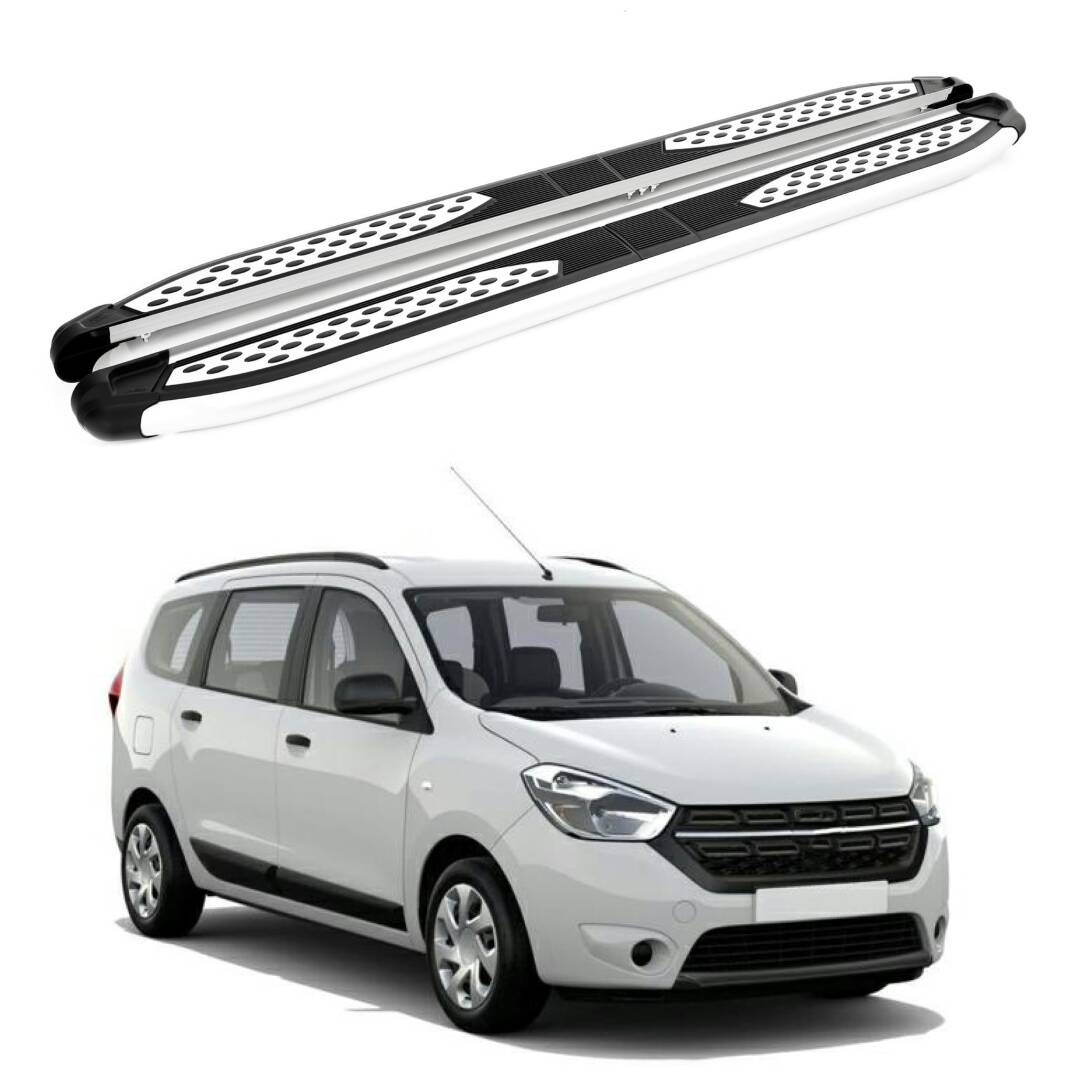TURTLE Fits Dacia Lodgy 2012-2022 Side Step Plus Silver - 1