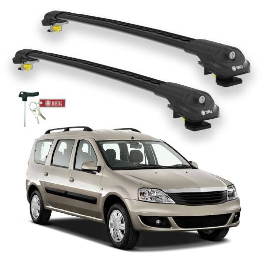 TURTLE Fits Dacia Logan Mcv 2007-2012 Roof Rack Air1 Black