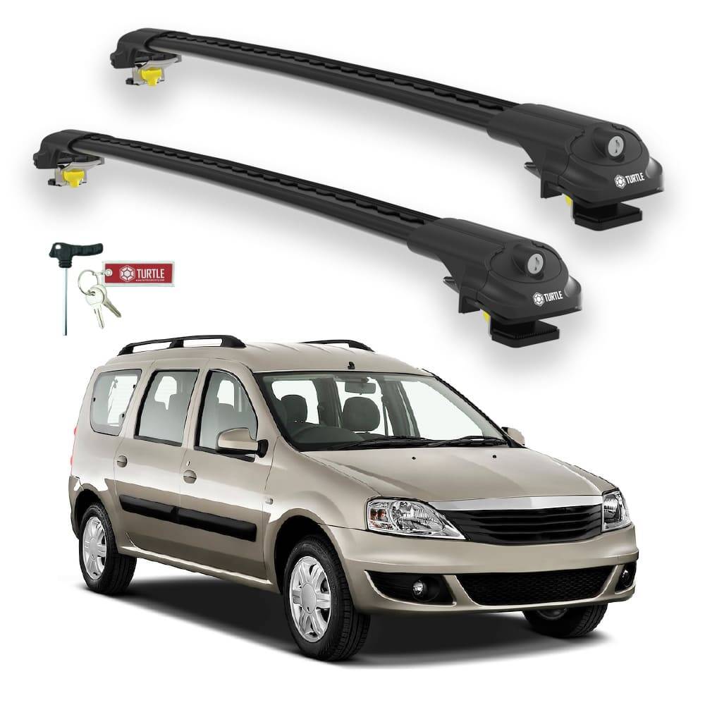 TURTLE Fits Dacia Logan Mcv 2007-2012 Roof Rack Air1 Black - 1