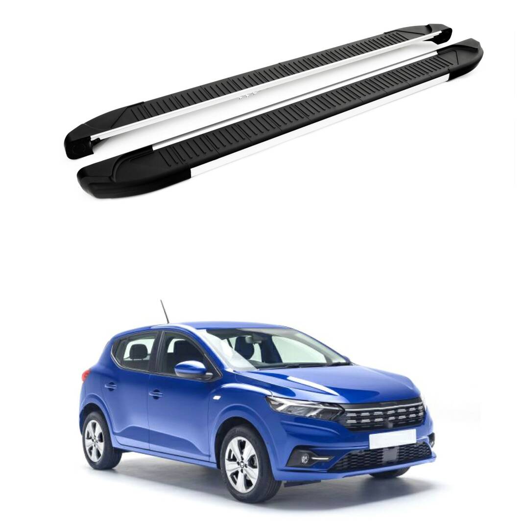 TURTLE Fits Dacia Sandero (Bji) 2021-2025 Side Step Another Silver - 1