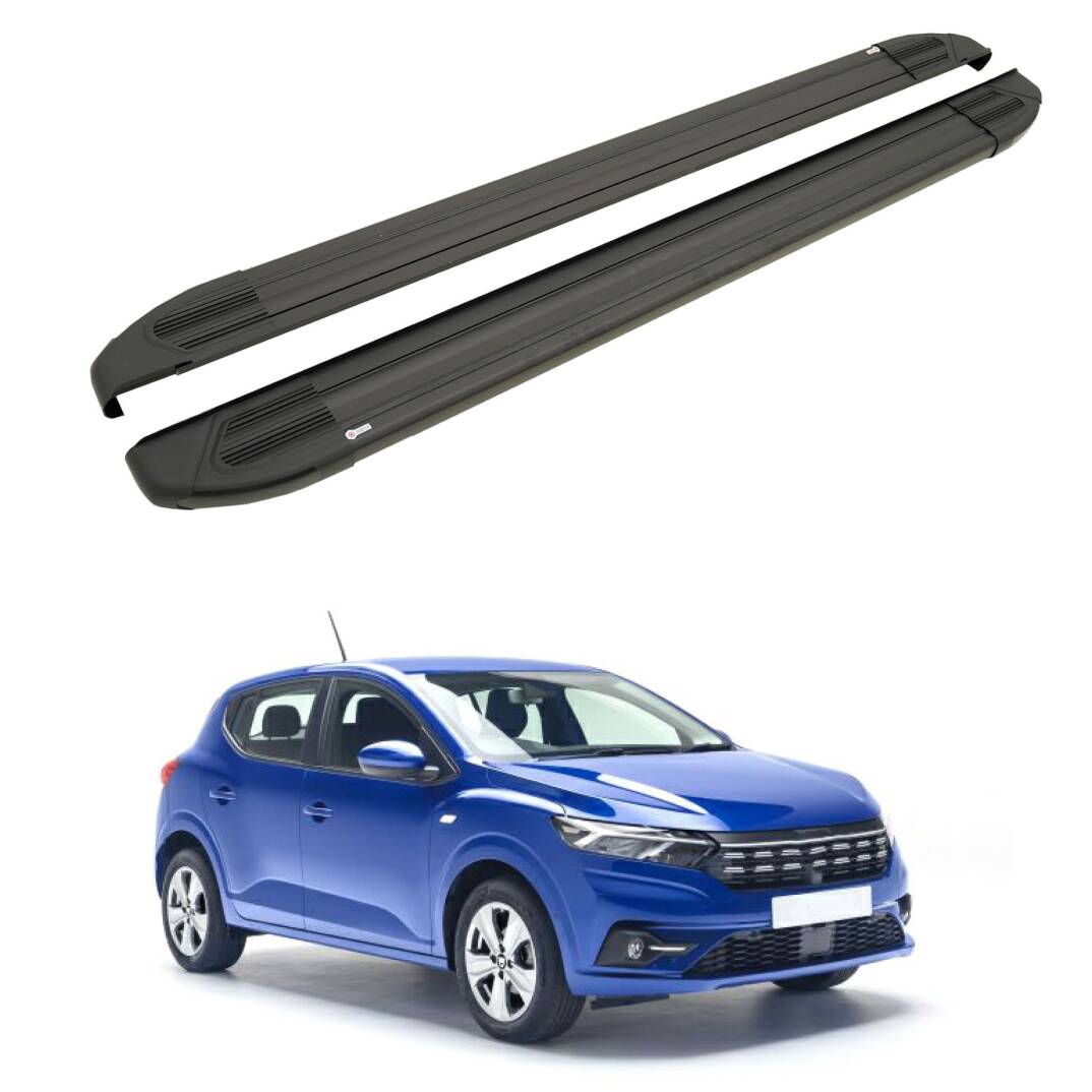 TURTLE Fits Dacia Sandero (Bji) 2021-2025 Side Step Brillant Black - 1