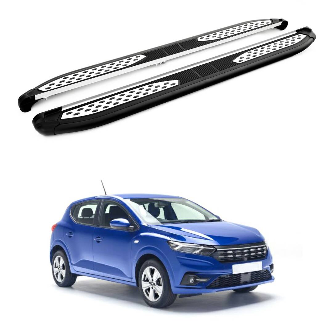 TURTLE Fits Dacia Sandero (Bji) 2021-2025 Side Step Plus Black - 1