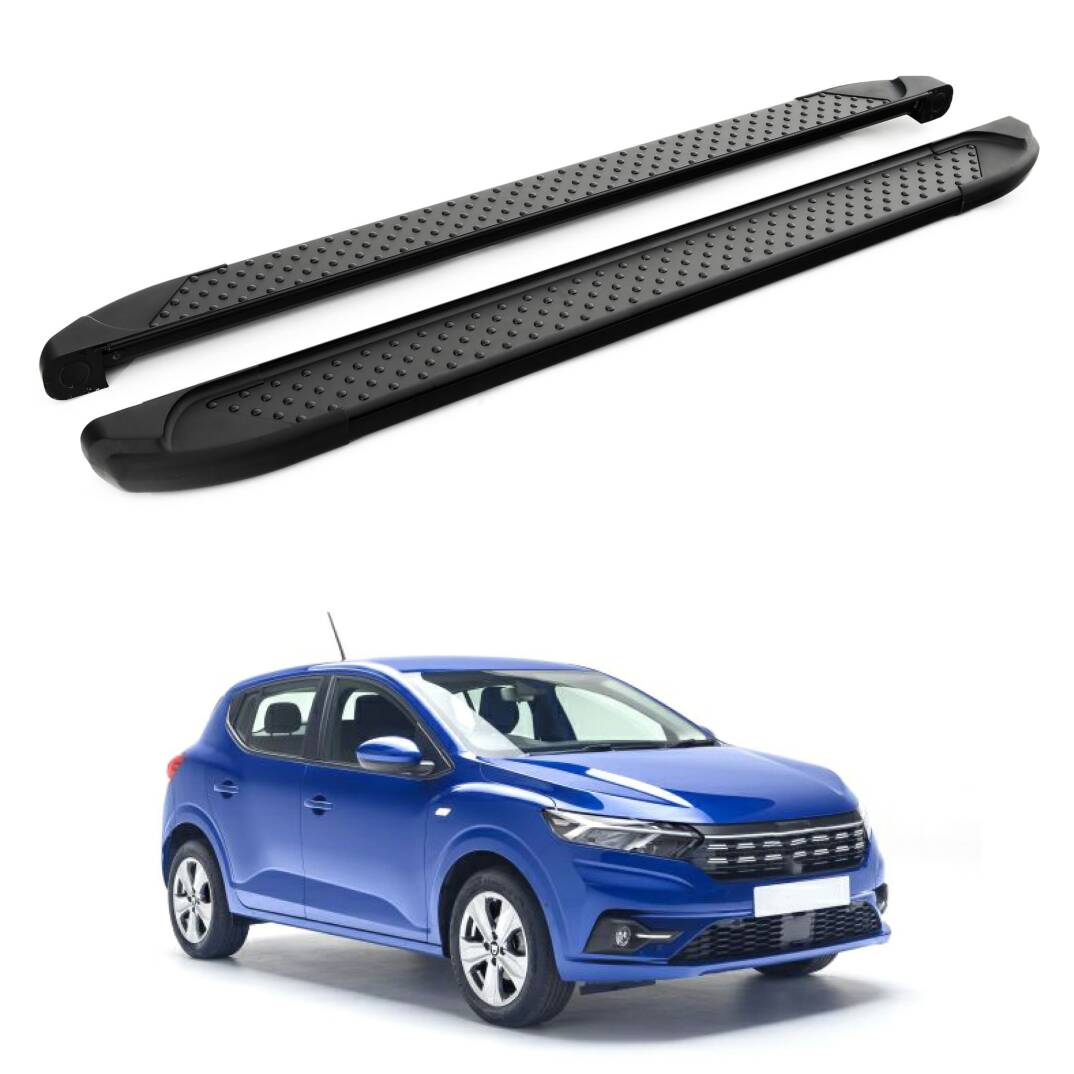 TURTLE Fits Dacia Sandero (Bji) 2021-2025 Side Step Sapphire V1 Black - 1