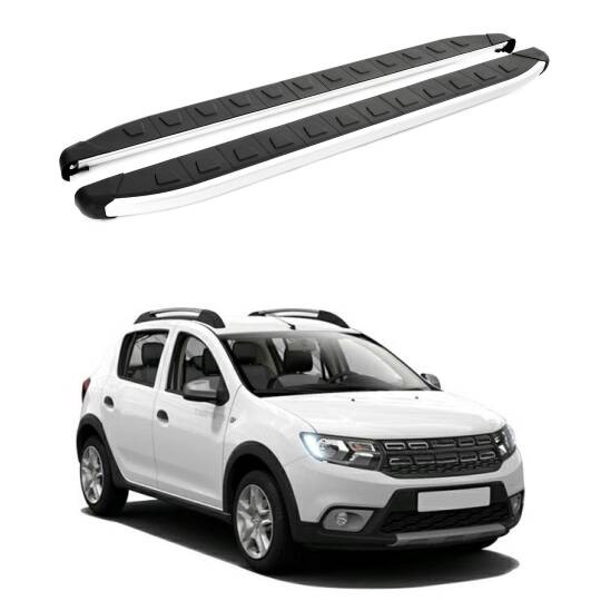 TURTLE Fits Dacia Sandero Stepway (B8) 2013-2020 Side Step Alyans Silver