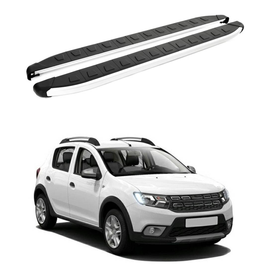 TURTLE Fits Dacia Sandero Stepway (B8) 2013-2020 Side Step Alyans Silver - 1