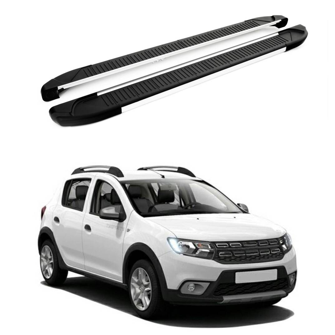 TURTLE Fits Dacia Sandero Stepway (B8) 2013-2020 Side Step Another Silver - 1
