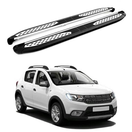 TURTLE Fits Dacia Sandero Stepway (B8) 2013-2020 Side Step Plus Black