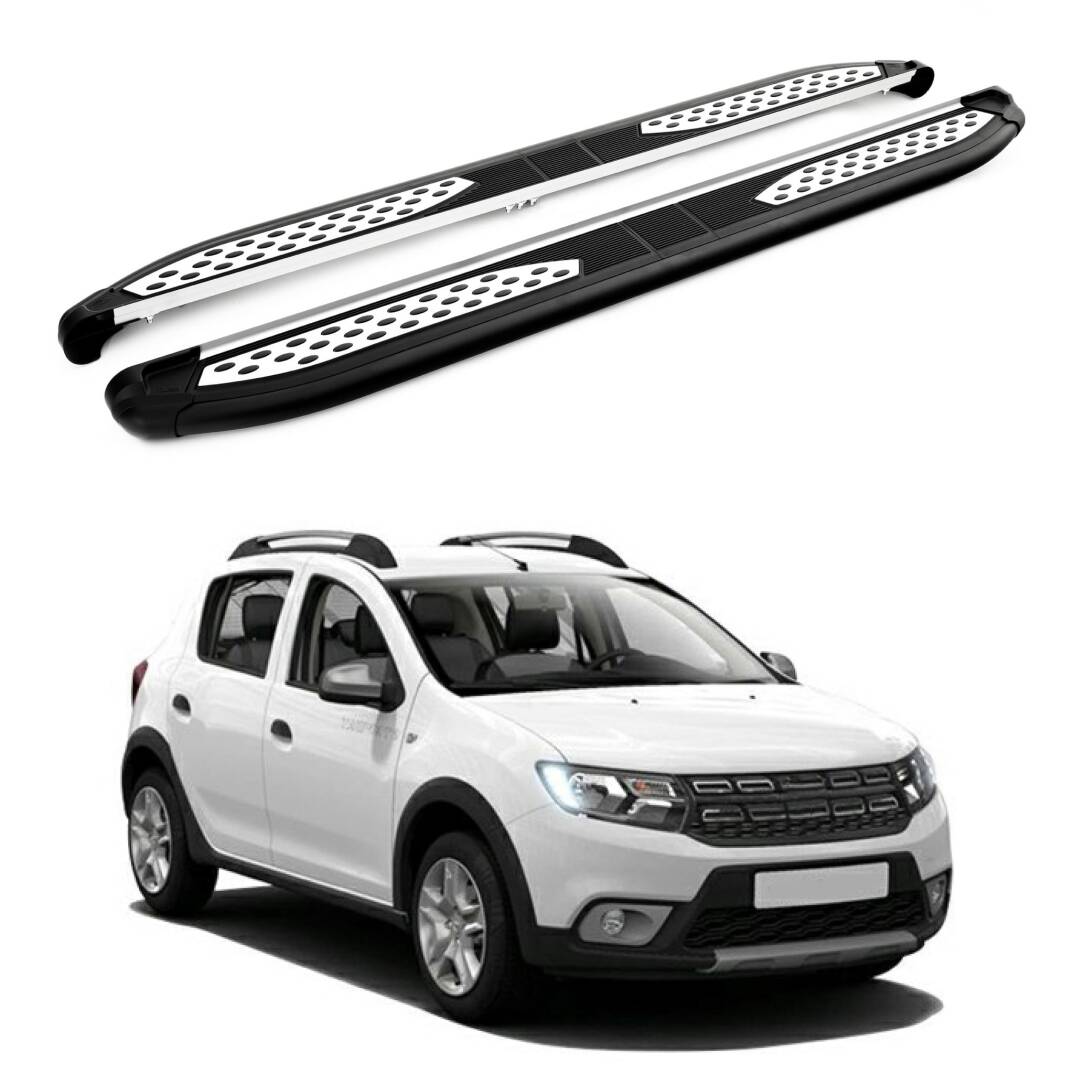 TURTLE Fits Dacia Sandero Stepway (B8) 2013-2020 Side Step Plus Black - 1