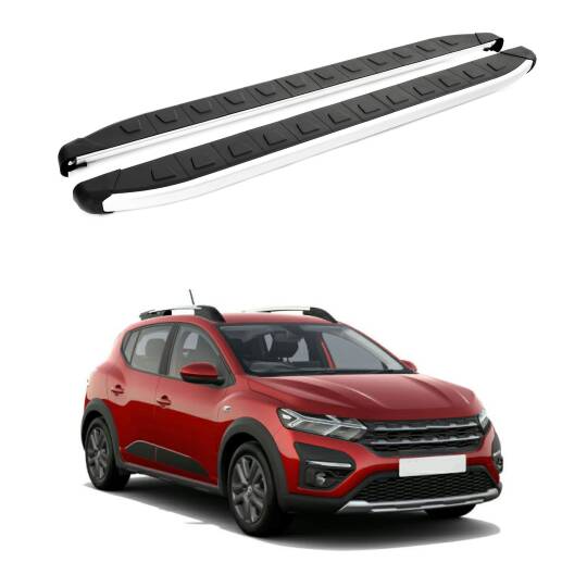 TURTLE Fits Dacia Sandero Stepway (Bji) 2014-2020 Side Step Alyans Silver