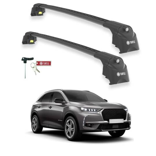 TURTLE Fits Ds Automobiles Ds 7 Crossback 2018-2025 Roof Rack Air2 Black