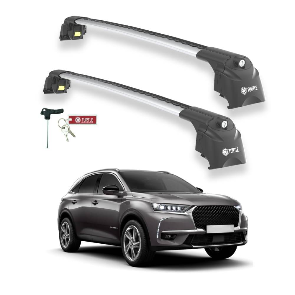 TURTLE Fits Ds Automobiles Ds 7 Crossback 2018-2025 Roof Rack Air2 Silver - 1
