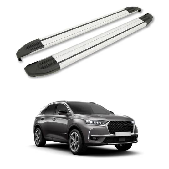 TURTLE Fits Ds Automobiles Ds 7 Crossback 2018-2025 Side Step Brillant Silver