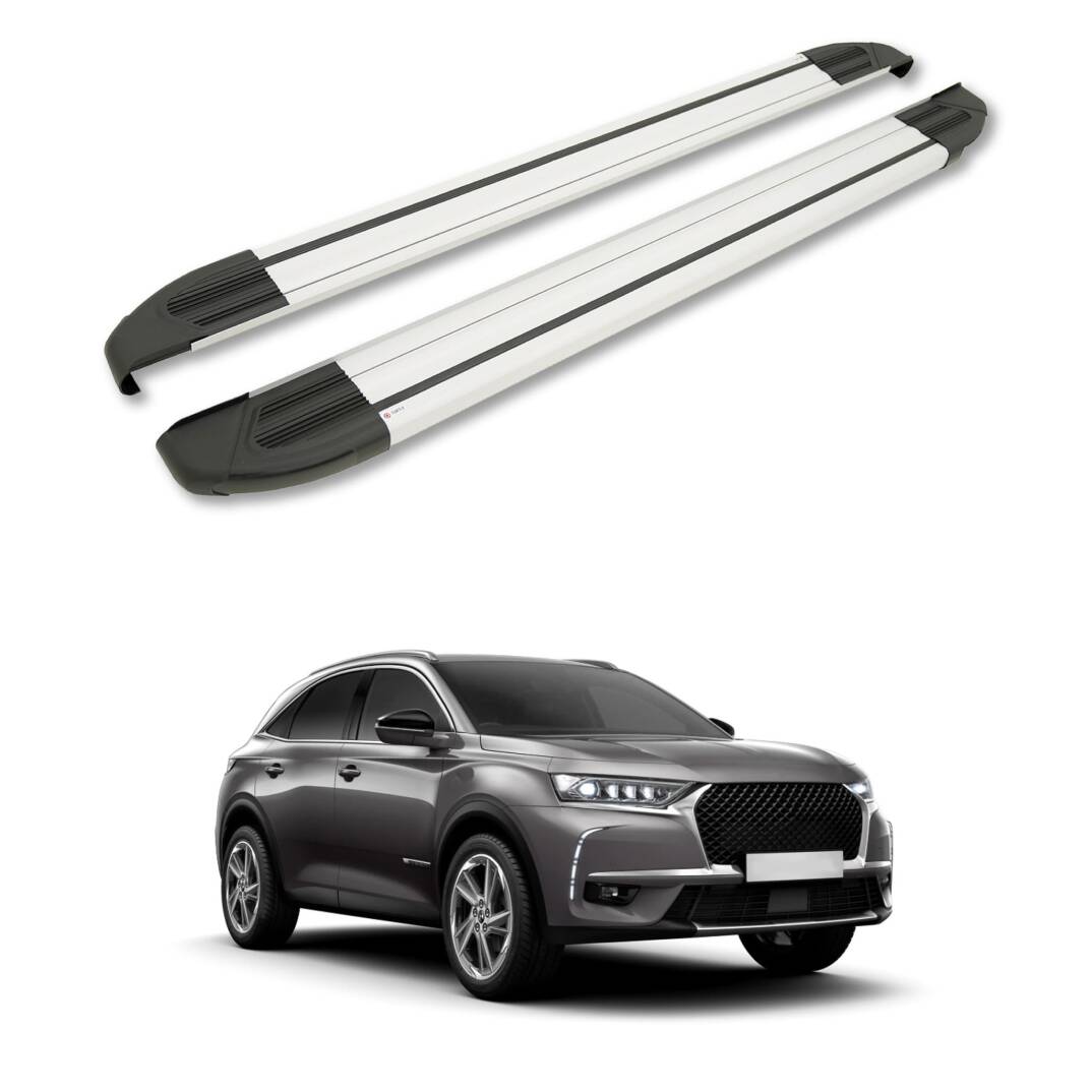 TURTLE Fits Ds Automobiles Ds 7 Crossback 2018-2025 Side Step Brillant Silver - 1