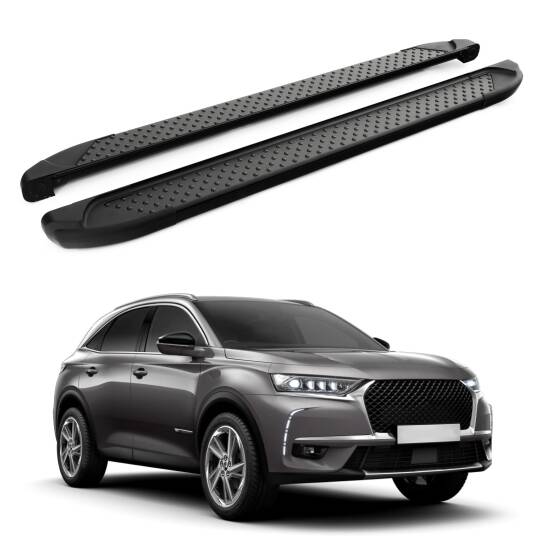 TURTLE Fits Ds Automobiles Ds 7 Crossback 2018-2025 Side Step Sapphire V1 Black