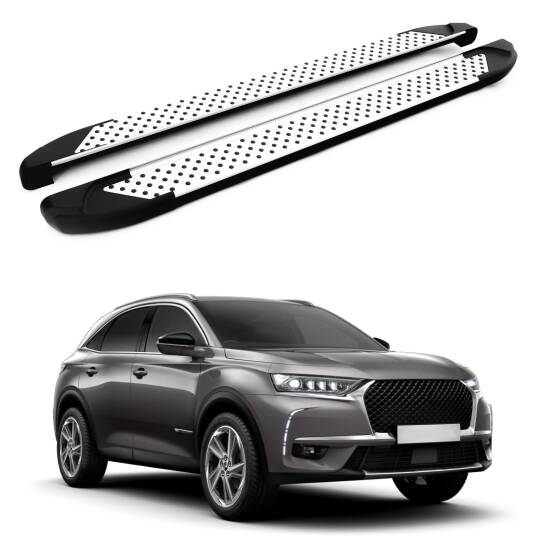 TURTLE Fits Ds Automobiles Ds 7 Crossback 2018-2025 Side Step Sapphire V1 Silver