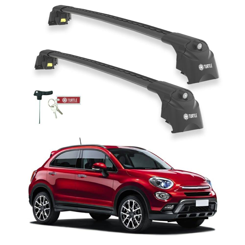 TURTLE Fits Fiat 500X 2014-2025 Roof Rack Air2 Black - 1