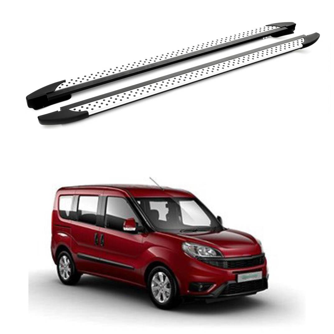 TURTLE Fits Fiat Doblo 2 2010-2022 / Lwb Side Step Era V1 Silver - 1