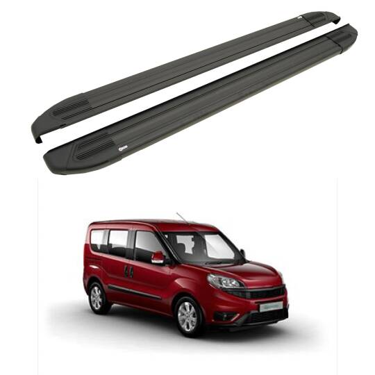 TURTLE Fits Fiat Doblo 2 2010-2022 / Swb Side Step Brillant Black