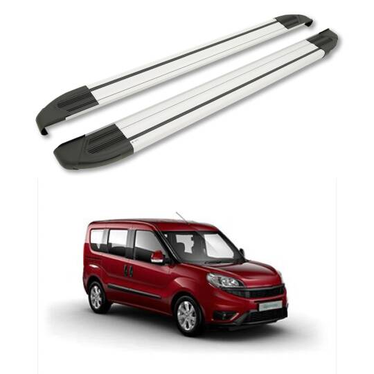 TURTLE Fits Fiat Doblo 2 2010-2022 / Swb Side Step Brillant Silver