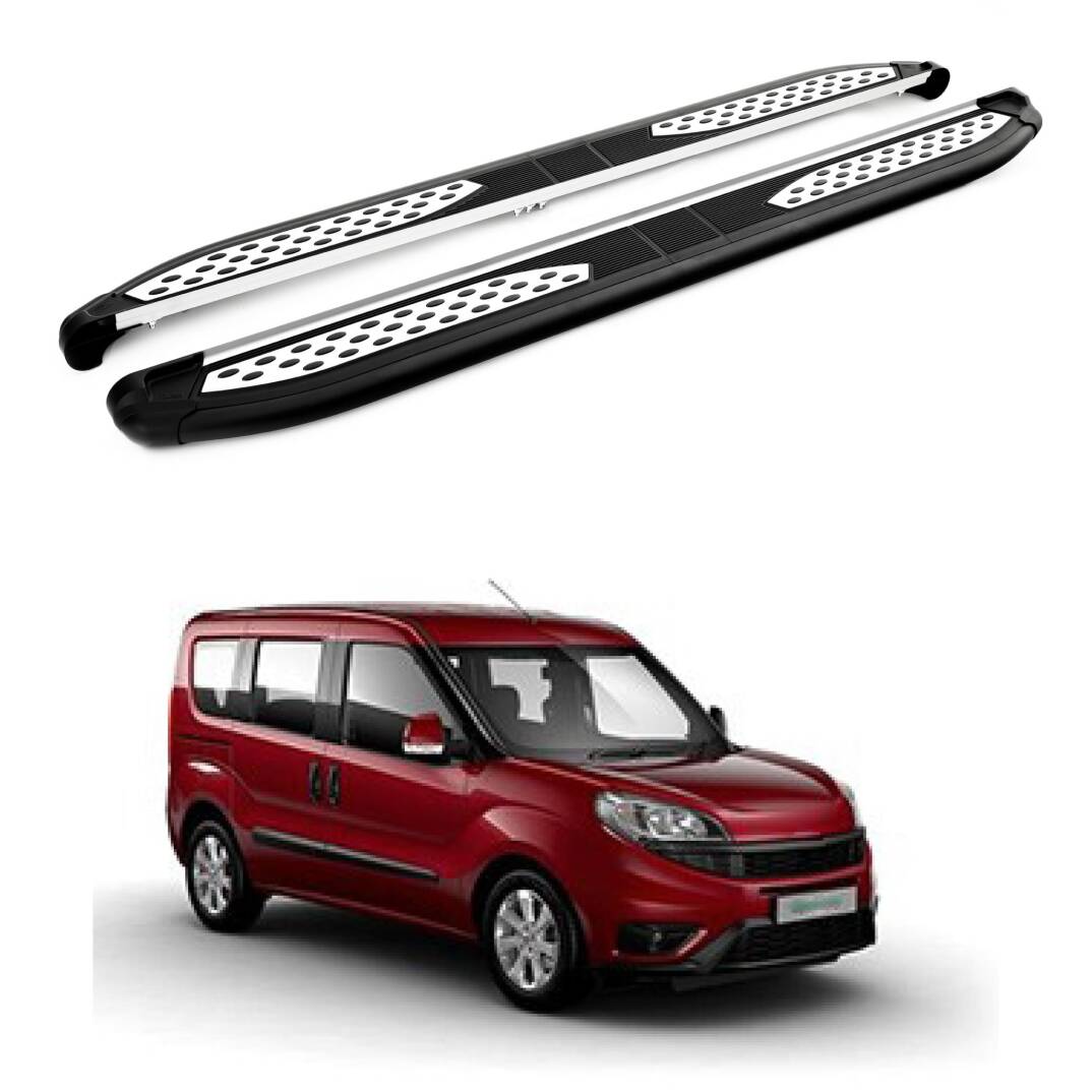 TURTLE Fits Fiat Doblo 2 2010-2022 / Swb Side Step Plus Black - 1