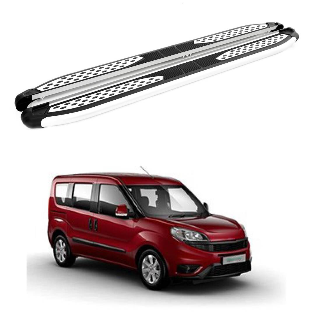 TURTLE Fits Fiat Doblo 2 2010-2022 / Swb Side Step Plus Silver - 1