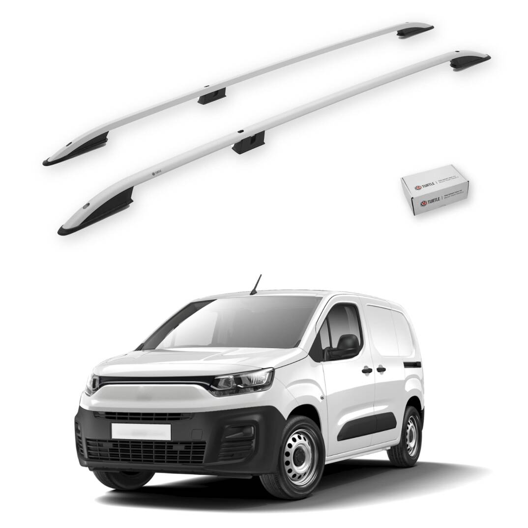 TURTLE Fits Fiat Doblo(K9) 2023-2025 / Lwb Roof Rail Crown Silver - 1