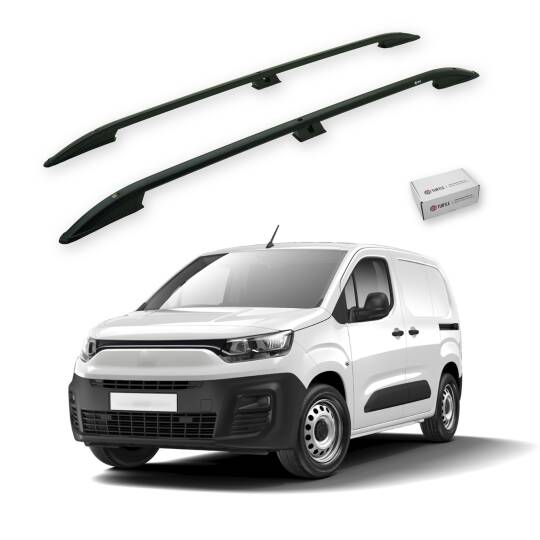 TURTLE Fits Fiat Doblo(K9) 2023-2025 / Swb Roof Rail Crown Black