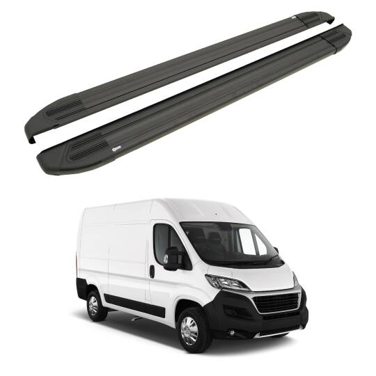 TURTLE Fits Fiat Ducato 2006-2025 / Lwb Side Step Brillant Black - 1