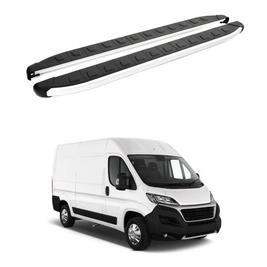 TURTLE Fits Fiat Ducato 2006-2025 / Mwb Side Step Alyans Silver