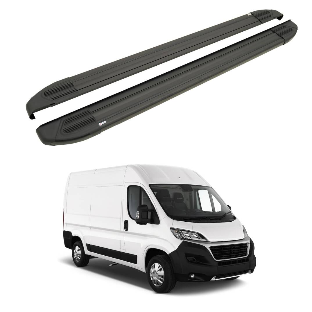 TURTLE Fits Fiat Ducato 2006-2025 / Mwb Side Step Brillant Black - 1