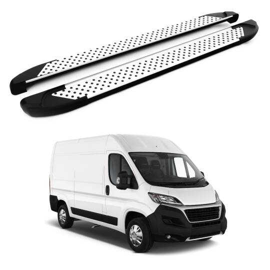 TURTLE Fits Fiat Ducato 2006-2025 / Mwb Side Step Sapphire V1 Silver