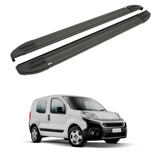 TURTLE Fits Fiat Fiorino 2008-2025 Side Step Brillant Black
