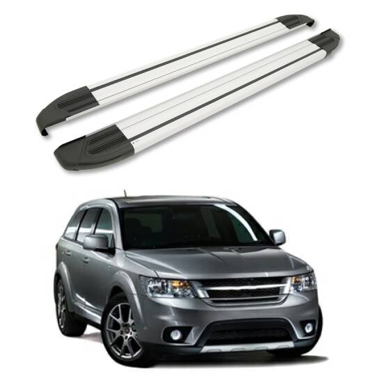 TURTLE Fits Fiat Freemont 2011-2016 Side Step Brillant Silver
