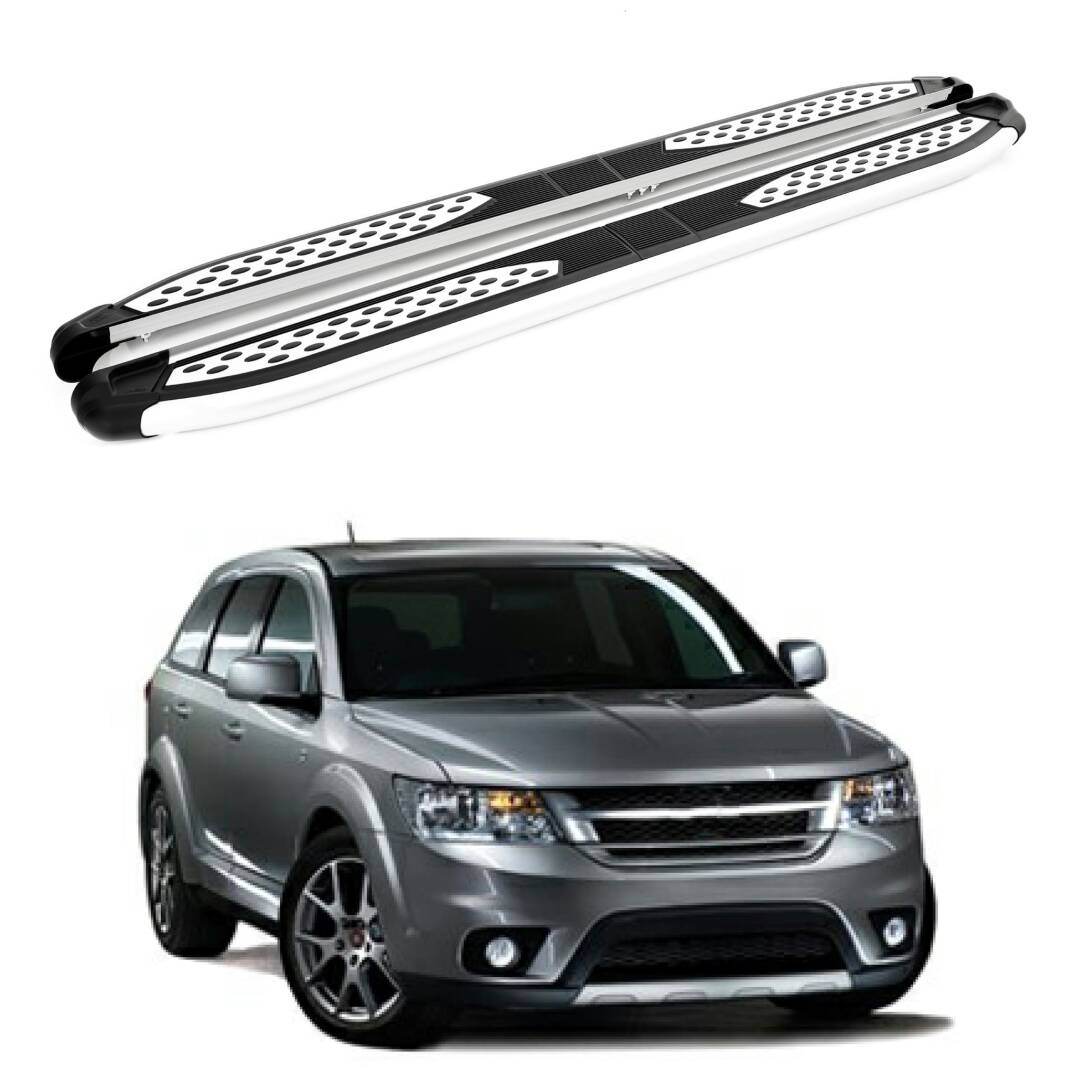 TURTLE Fits Fiat Freemont 2011-2016 Side Step Plus Silver - 1