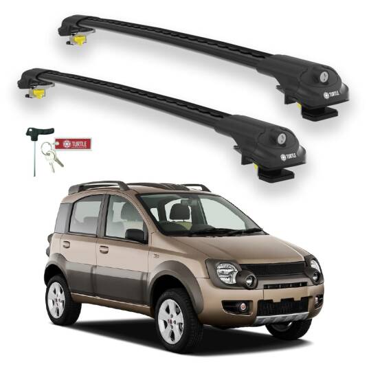 TURTLE Fits Fiat Panda (169) 2003-2011 Roof Rack Air1 Black