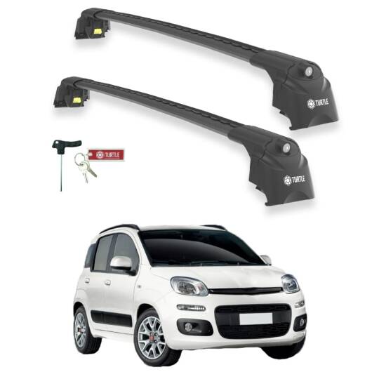 TURTLE Fits Fiat Panda (319) 2012-2021 Roof Rack Air2 Black