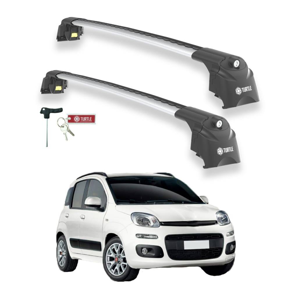TURTLE Fits Fiat Panda (319) 2012-2021 Roof Rack Air2 Silver - 1