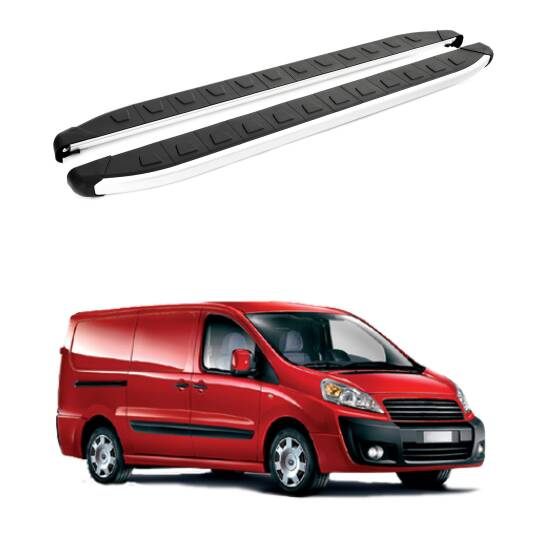 TURTLE Fits Fiat Scudo (Mk2) 2006-2016 / Lwb Side Step Alyans Silver