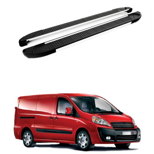 TURTLE Fits Fiat Scudo (Mk2) 2006-2016 / Lwb Side Step Another Silver