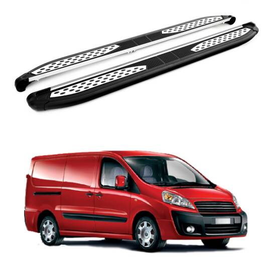 TURTLE Fits Fiat Scudo (Mk2) 2006-2016 / Swb Side Step Plus Black