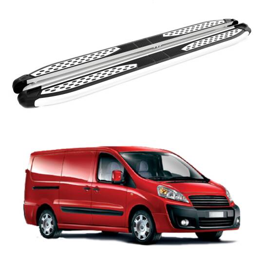 TURTLE Fits Fiat Scudo (Mk2) 2006-2016 / Swb Side Step Plus Silver