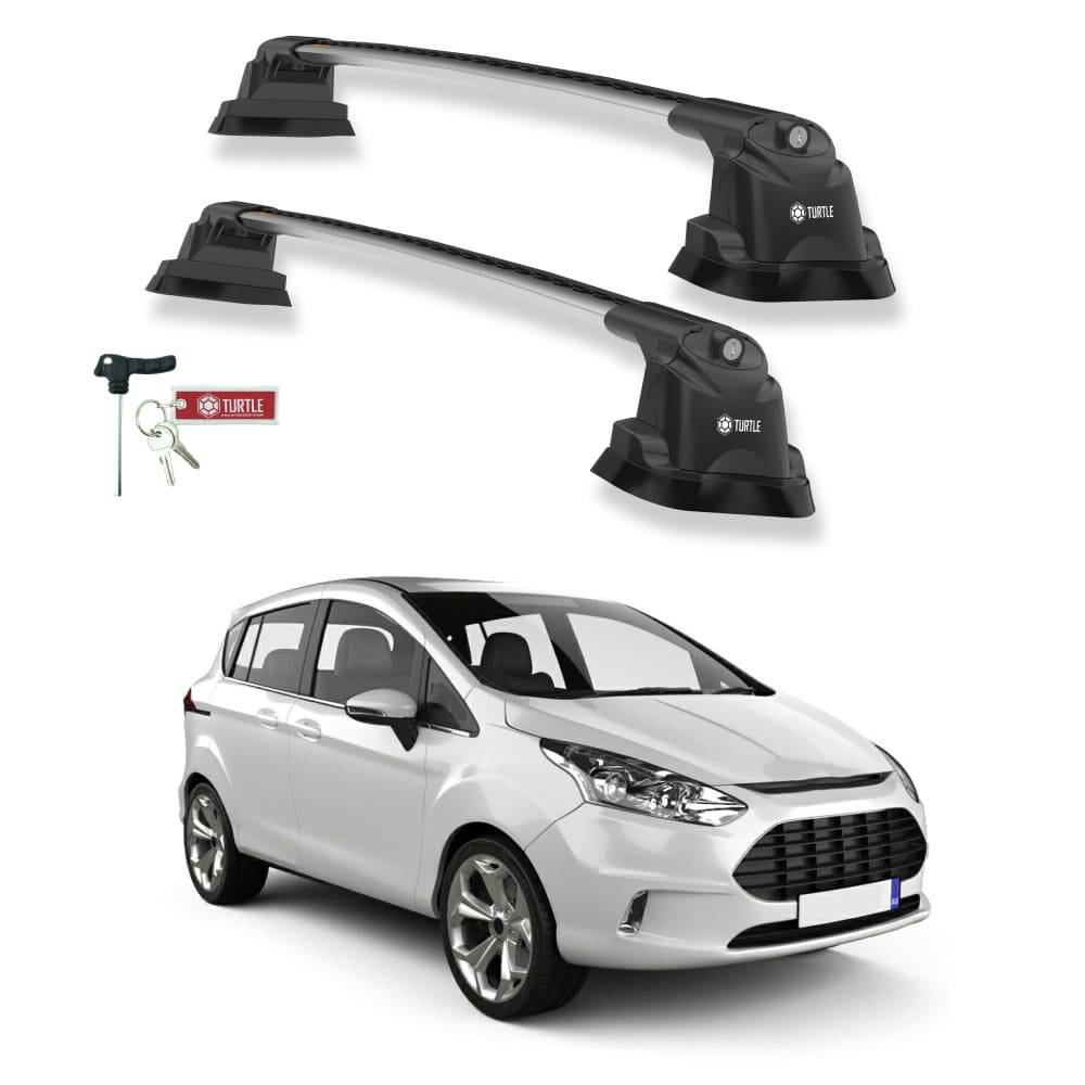 TURTLE Fits Ford B-Max (B232) 2012-2017 Roof Rack Air3 Silver - 1