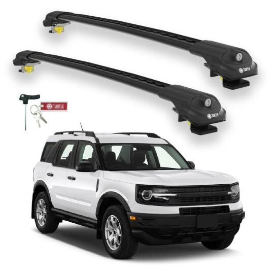TURTLE Fits Ford Bronco Sport (Cx430) 2021-2025 Roof Rack Air1 Black