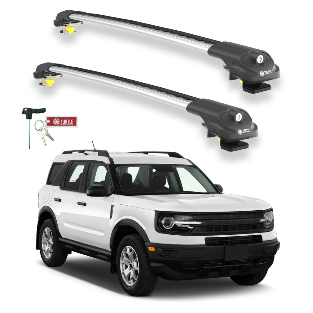 TURTLE Fits Ford Bronco Sport (Cx430) 2021-2025 Roof Rack Air1 Silver - 1