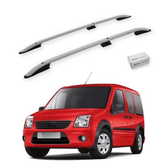 TURTLE Fits Ford Connect 2002-2012 / Swb Roof Rail Crown Silver