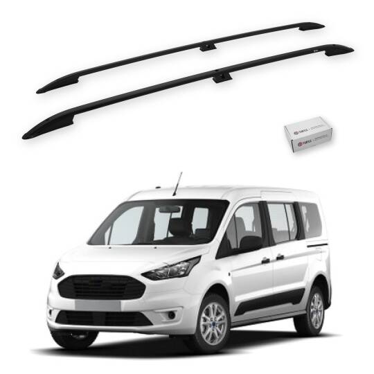 TURTLE Fits Ford Connect 2013-2021 / Lwb Roof Rail Crown Black