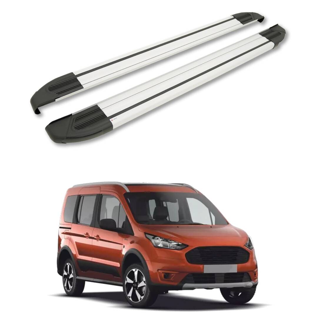 TURTLE Fits Ford Connect 2013-2021 / Lwb Side Step Brillant Silver - 1
